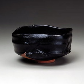 織部黒茶碗　鵬雲斎大宗匠御書付　利茶土ミルグリム 作